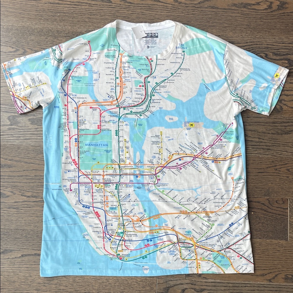NY Subway Map Print T-Shirt